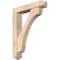 Ekena Millwork Legacy Arts and Crafts Smooth Bracket w/ Offset Brace, Douglas Fir, 5 1/2"W x 26"D x 34"H BKT0604X26X34LEC03SDF - alternate 1